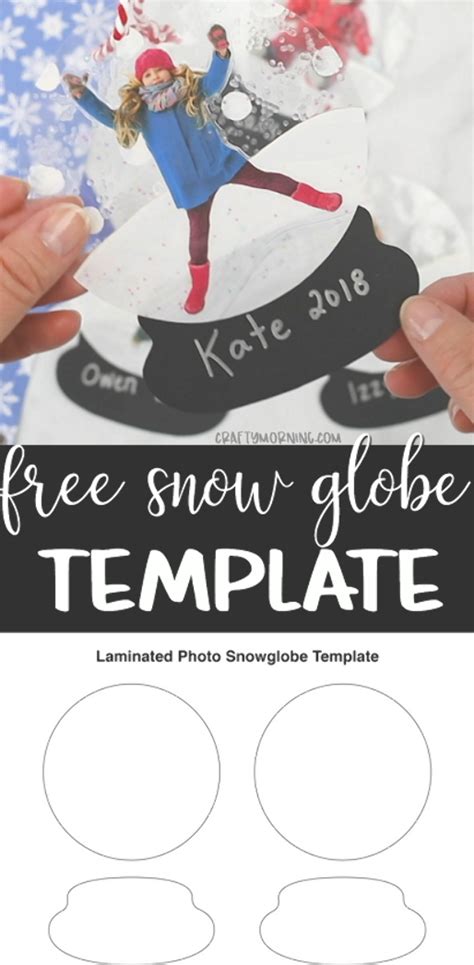 Laminated Snow Globe Template